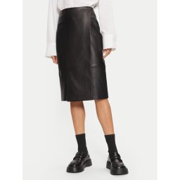 Boss Кожена пола 50524021 Черен Regular Fit