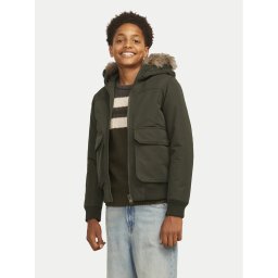 Jack & Jones Junior Зимно яке 12258512 Зелен Regular Fit