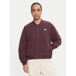 New Balance Яке бомбър WJ43511 Кафяв Regular Fit