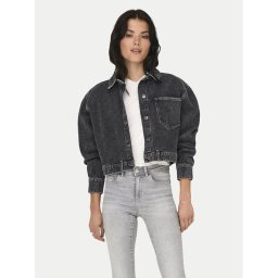 ONLY Дънково яке Emaline 15330000 Сив Loose Fit