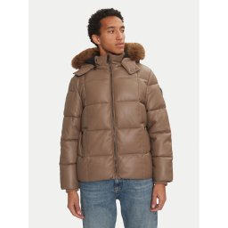 Guess Яке от имитация на кожа M4BL33 WGJB0 Кафяв Regular Fit