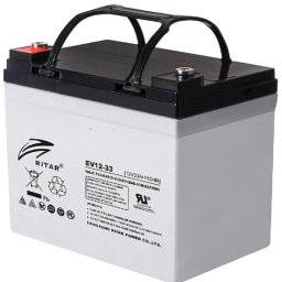 Акумулаторна батерия Ritar Power EV12-33, 12V, 33Ah, GEL, F7(M8)/F11(M6) конектори