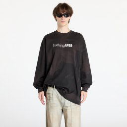 Тениска A BATHING APE Overprint Logo Relaxed Fit Long Sleeve Tee Black L