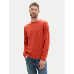 Tom Tailor Пуловер 1039810 Оранжев Regular Fit