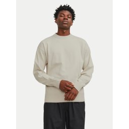 Jack & Jones Пуловер Collective 12251556 Бежов Relaxed Fit