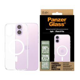 Гръб PanzerGlass HardCase за iPhone 16 Plus, White MagSafe - Прозрачен