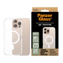 Гръб PanzerGlass HardCase за iPhone 16 Pro Max, White MagSafe - Прозрачен