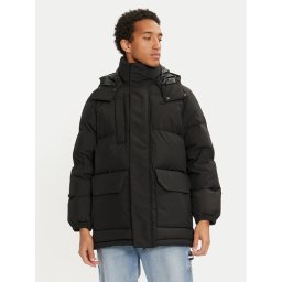 Lacoste Пухено яке BH1583 Черен Regular Fit