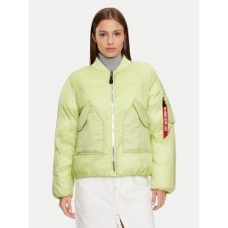 Alpha Industries Яке бомбър 148004 Зелен Regular Fit