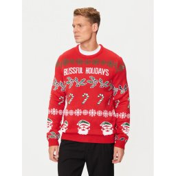 Only & Sons Пуловер Xmas 22031171 Червен Regular Fit