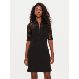 Morgan Коктейлна рокля 242-RPIKOU Черен Slim Fit
