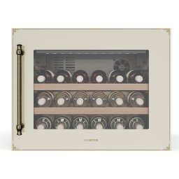 Klarstein Охладител за вино Vinsider Victoria 28, 28 бутилки, сензорен, UV защита, LED, безшумен, 2 рафта (TK15-VinsVic-Wine-CR)