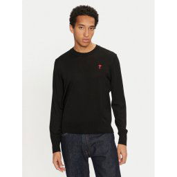 AMI Paris Пуловер BFHKS111.KN0025 Черен Regular Fit