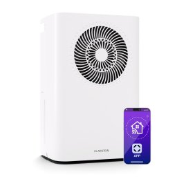 Klarstein CircleDry Smart 16 L влагоуловител, 16 л/ден, 290 W, 30-40 м², WiFi, таймер, филтър (DXJ10-Kl-CDS-16-WH)