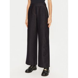 Max Mara Leisure Текстилни панталони Foggia 2426786108 Тъмносин Wide Leg