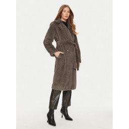 Marciano Guess Кожено палто Claire 4BGL33 7206A Кафяв Regular Fit