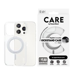 Гръб CARE by PanzerGlass за iPhone 15 Pro Feature Silver Kick+MagSafe - Прозрачен