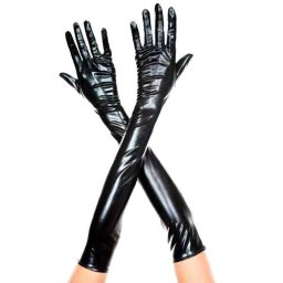 Ръкавици дълги - фетиш "JGF BLACK" Мокър Ефект