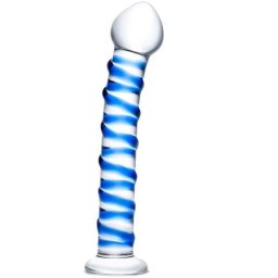 Стъклено дилдо "SPIRAL DILDO GLASS SERIES" 16.5 см