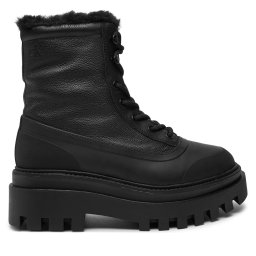 Туристически oбувки Calvin Klein Jeans Flatform Lace Up Boot Padded YW0YW01557 Черен