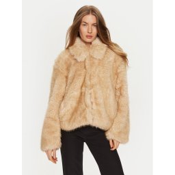 Bardot Кожено палто 59562JB Бежов Regular Fit