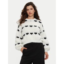 Pieces Пуловер Nove 17152014 Екрю Regular Fit