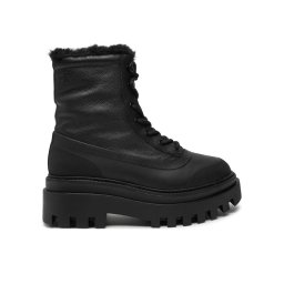 Calvin Klein Jeans Туристически oбувки Flatform Lace Up Boot Padded YW0YW01557 Черен