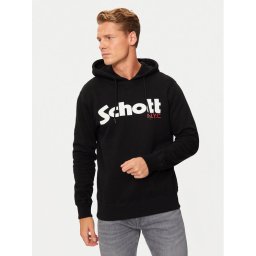 Schott NYC Суитшърт SWHOOD Черен Regular Fit