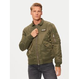 Schott NYC Яке бомбър 210100RS Зелен Regular Fit