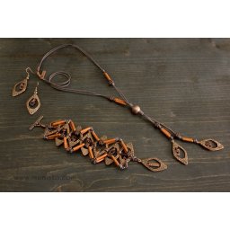 Комплект - дамско колие, гривна и обеци