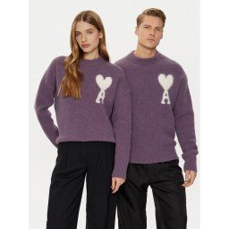 AMI Paris Пуловер UKS025.KN0032 Виолетов Relaxed Fit