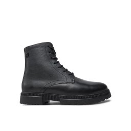 Tommy Hilfiger Ботуши Comfort Tl Texture Lth Boot FM0FM05182 Черен