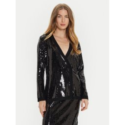 TWINSET Сако 242TT3145 Черен Straight Fit