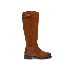 Tommy Hilfiger Офицерки Th Stud Leather Mix Long Boot FW0FW08341 Кафяв