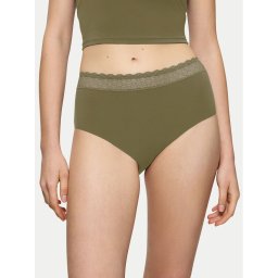 Triumph Класически дамски бикини Feel Of Modal 10214399 Зелен