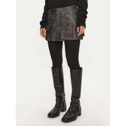 One Teaspoon Кожена пола 26597 Сив Regular Fit