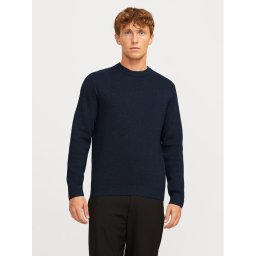 Jack & Jones Пуловер Milano 12259666 Тъмносин Relaxed Fit