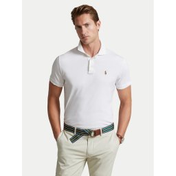 Polo Ralph Lauren Тениска с яка и копчета 710713130003 Бял Custom Slim Fit