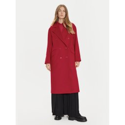 TWINSET Вълнено палто 242TT2203 Червен Loose Fit