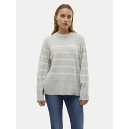 Vero Moda Пуловер Flawless 10320487 Сив Loose Fit