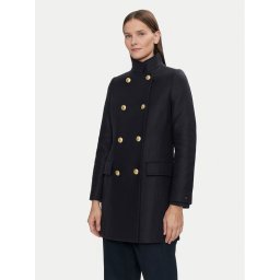 Tommy Hilfiger Вълнено палто WW0WW42732 Тъмносин Regular Fit