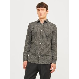 Jack & Jones Риза Blackpool 12260625 Сив Slim Fit