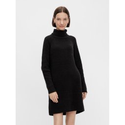 Pieces Плетена рокля Ellen 17119500 Черен Regular Fit
