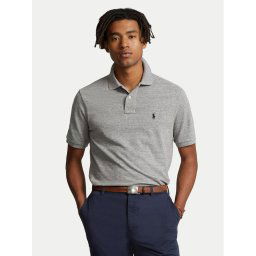 Polo Ralph Lauren Тениска с яка и копчета 710666998006 Сив Custom Slim Fit