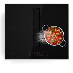 Klarstein Система Chef-Fusion Prime Down Air, 2 в 1, индукционен плот + абсорбатор, мощна (CGCH3-Chef-F.60BK.Pr)