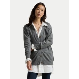 Polo Ralph Lauren Кардиган 211956233002 Сив Relaxed Fit