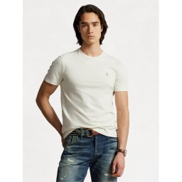 Polo Ralph Lauren Тишърт 710671438350 Екрю Custom Slim Fit