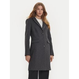 Morgan Вълнено палто 242-GLAM Сив Regular Fit