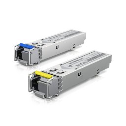 SFP модули Ubiquiti UACCOMSM-1G-S-20, 1x 1000Base-LX, 3 km, single mode, 20 броя - 10 чифта