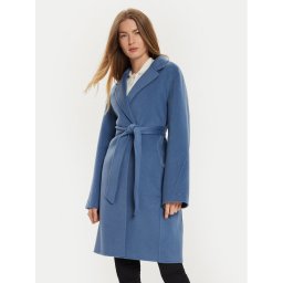 Tommy Hilfiger Вълнено палто WW0WW43603 Син Regular Fit